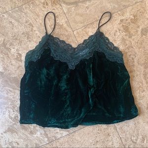 Velvet and Lace strappy tank